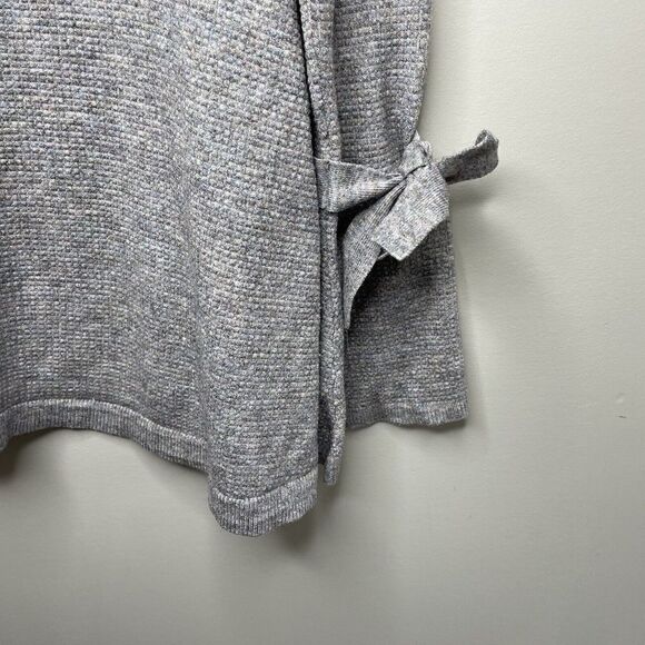 ISABEL MATERNITY Sweater Womens XS Waffle-Knit Pullover Bell Sleeve Bows Stretch - Picture 3 of 10